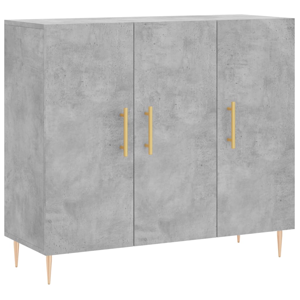 Skjenk betonggrå 90x34x80 cm konstruert tre
