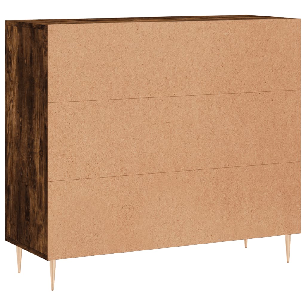 Skjenk røkt eik 90x34x80 cm konstruert tre