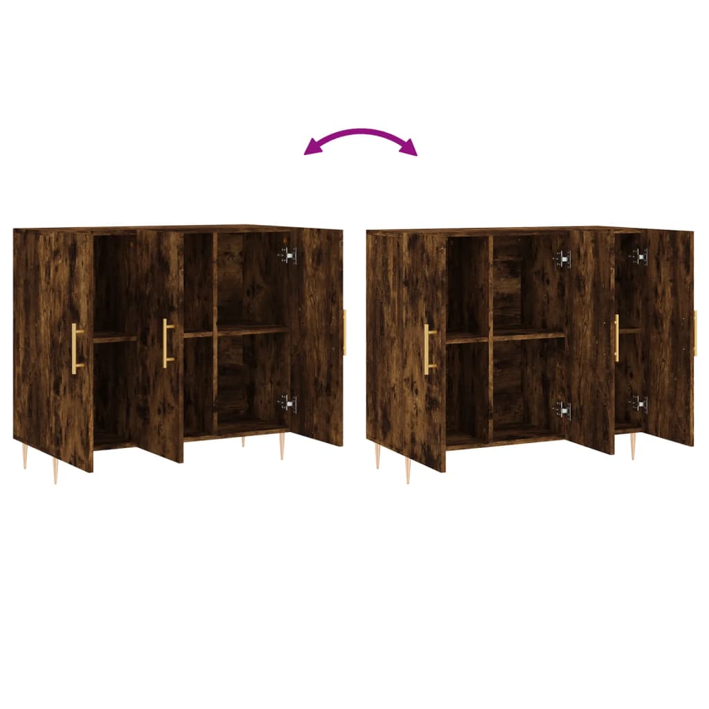 Skjenk røkt eik 90x34x80 cm konstruert tre
