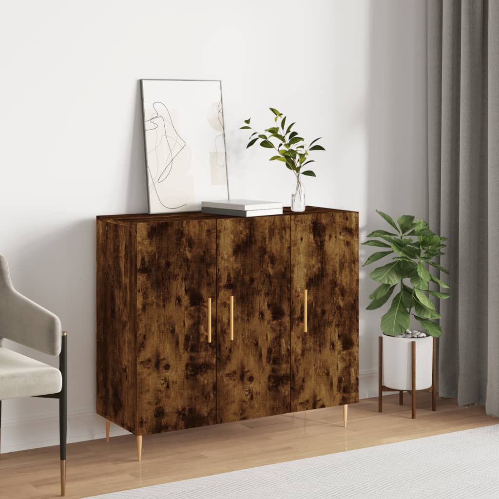 Skjenk røkt eik 90x34x80 cm konstruert tre