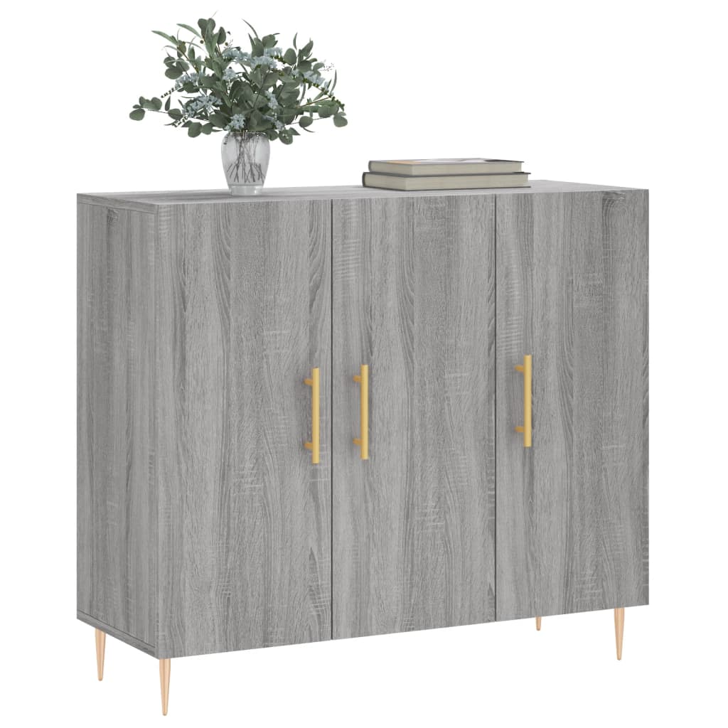 Skjenk grå sonoma 90x34x80 cm konstruert tre