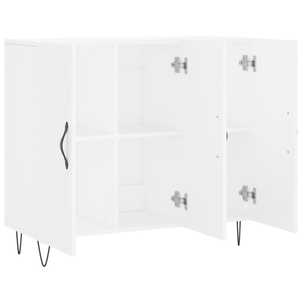 Skjenk hvit 90x34x80 cm konstruert tre