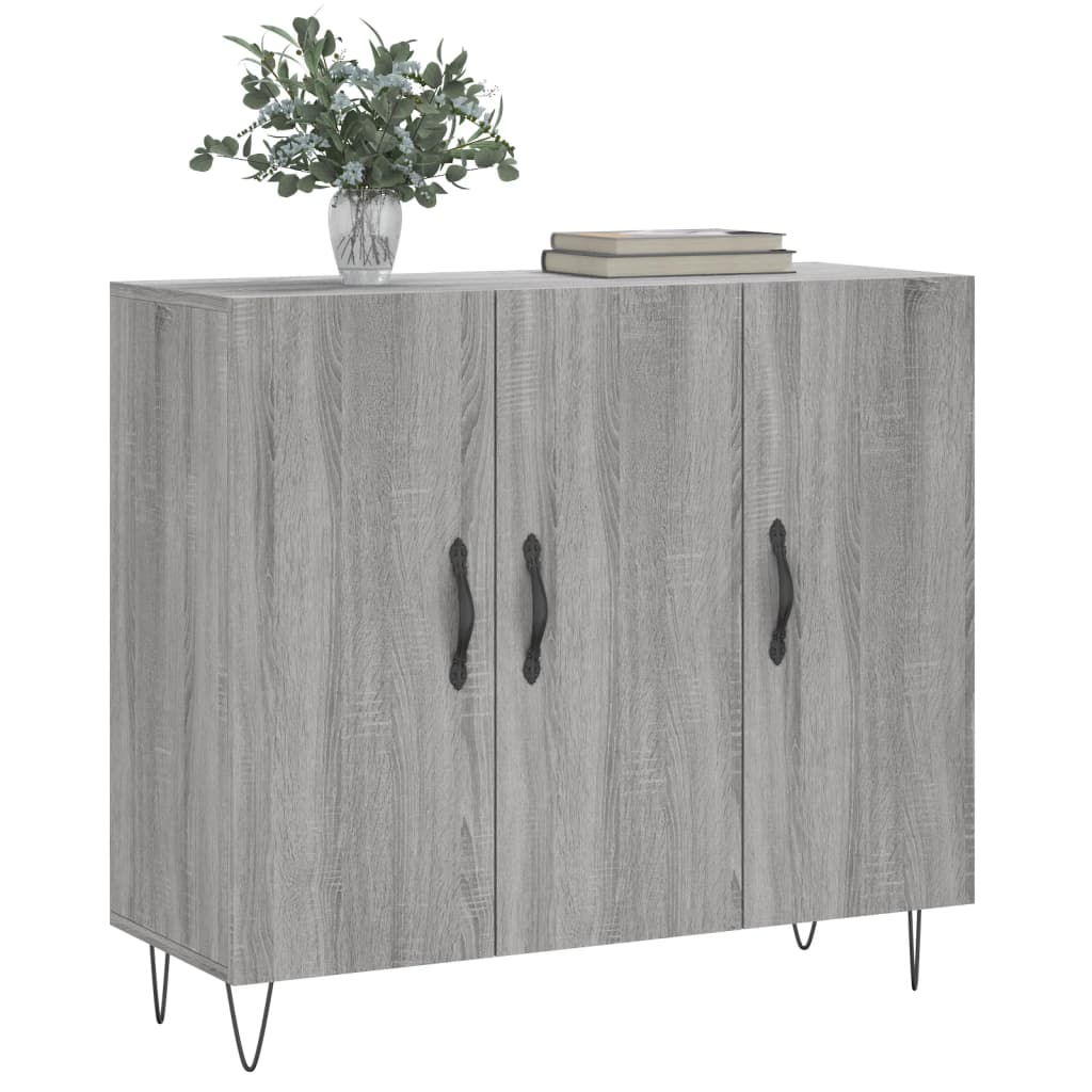 Skjenk grå sonoma 90x34x80 cm konstruert tre