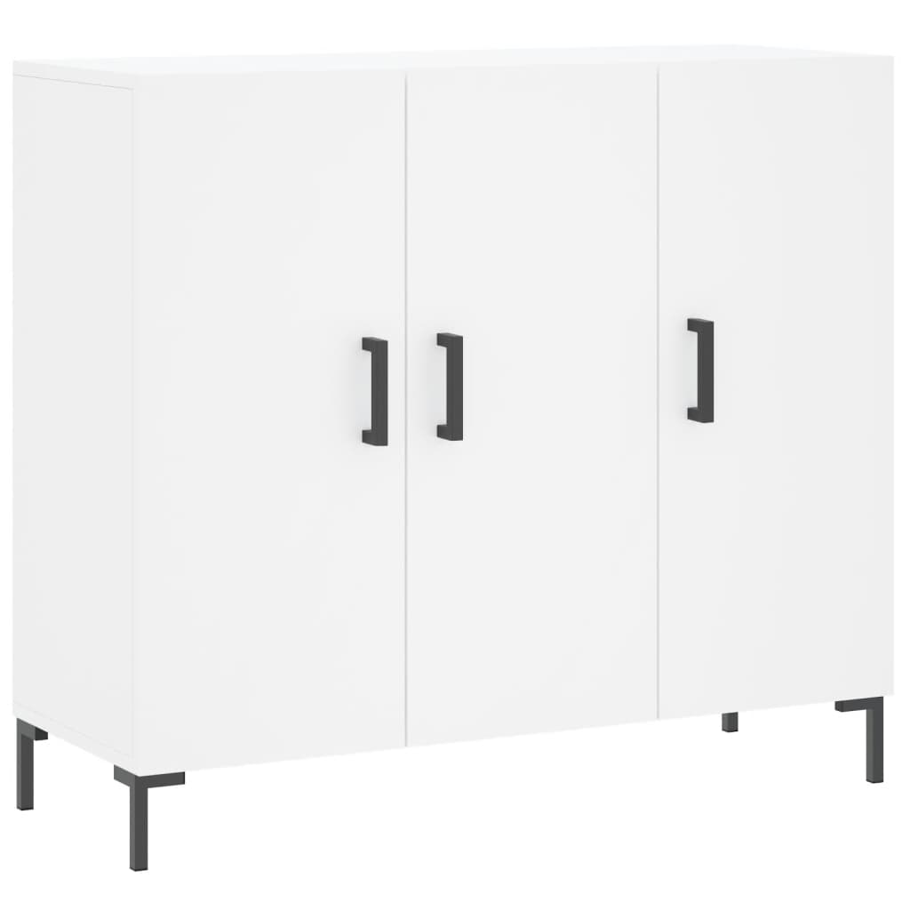 Skjenk hvit 90x34x80 cm konstruert tre