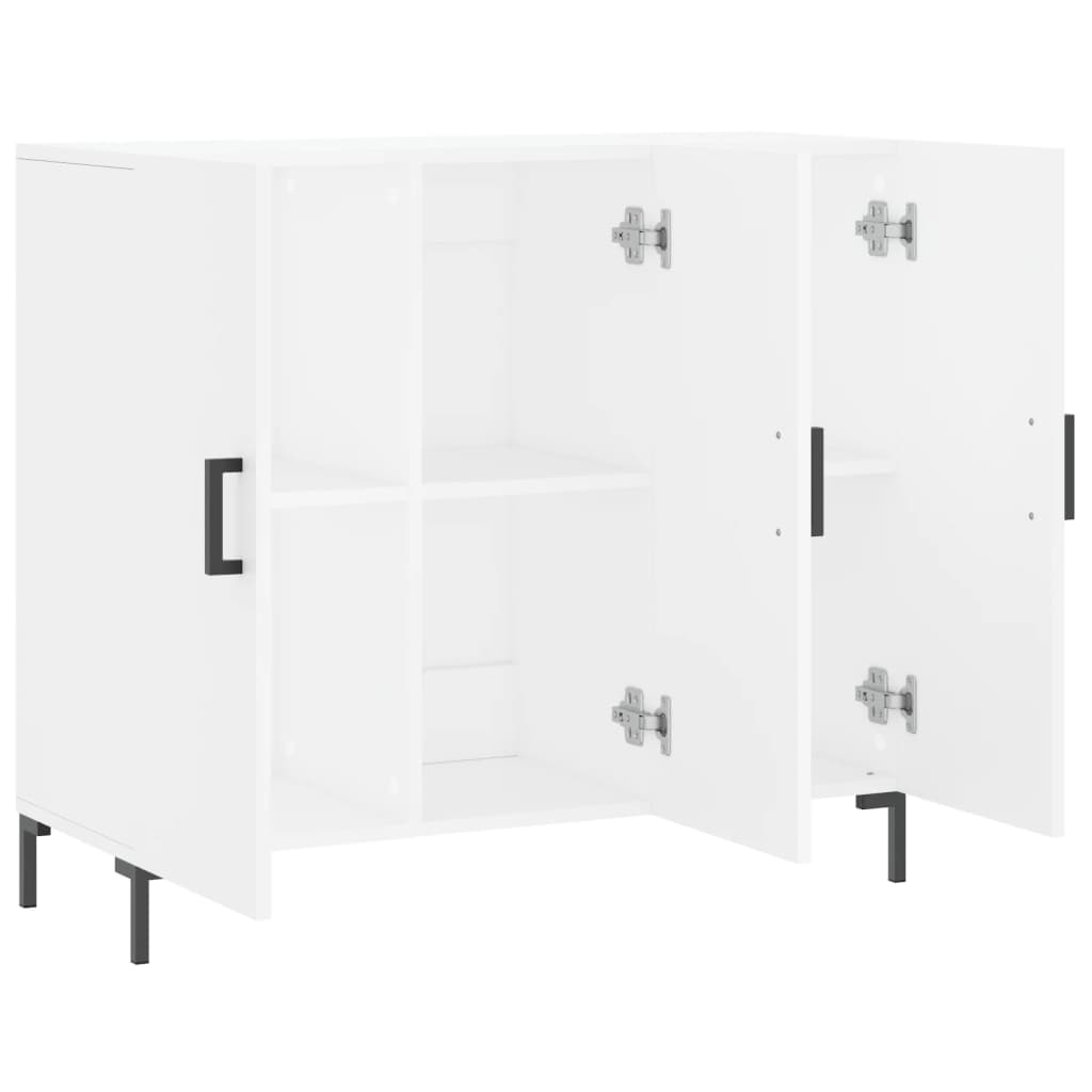 Skjenk hvit 90x34x80 cm konstruert tre