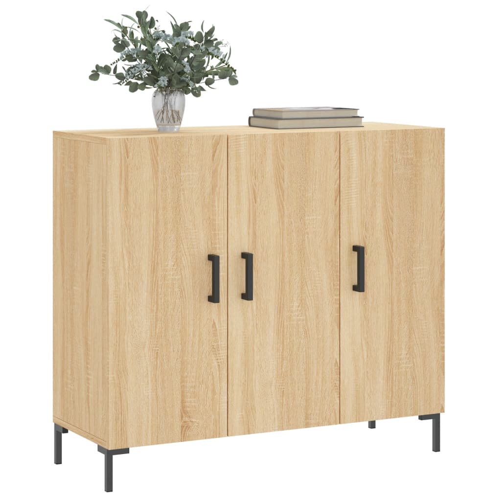 Skjenk sonoma eik 90x34x80 cm konstruert tre