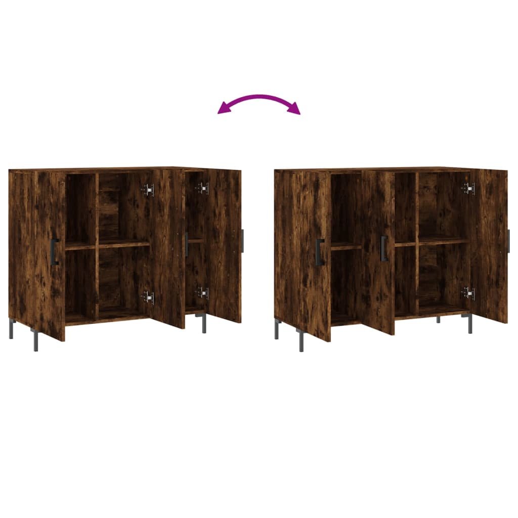 Skjenk røkt eik 90x34x80 cm konstruert tre