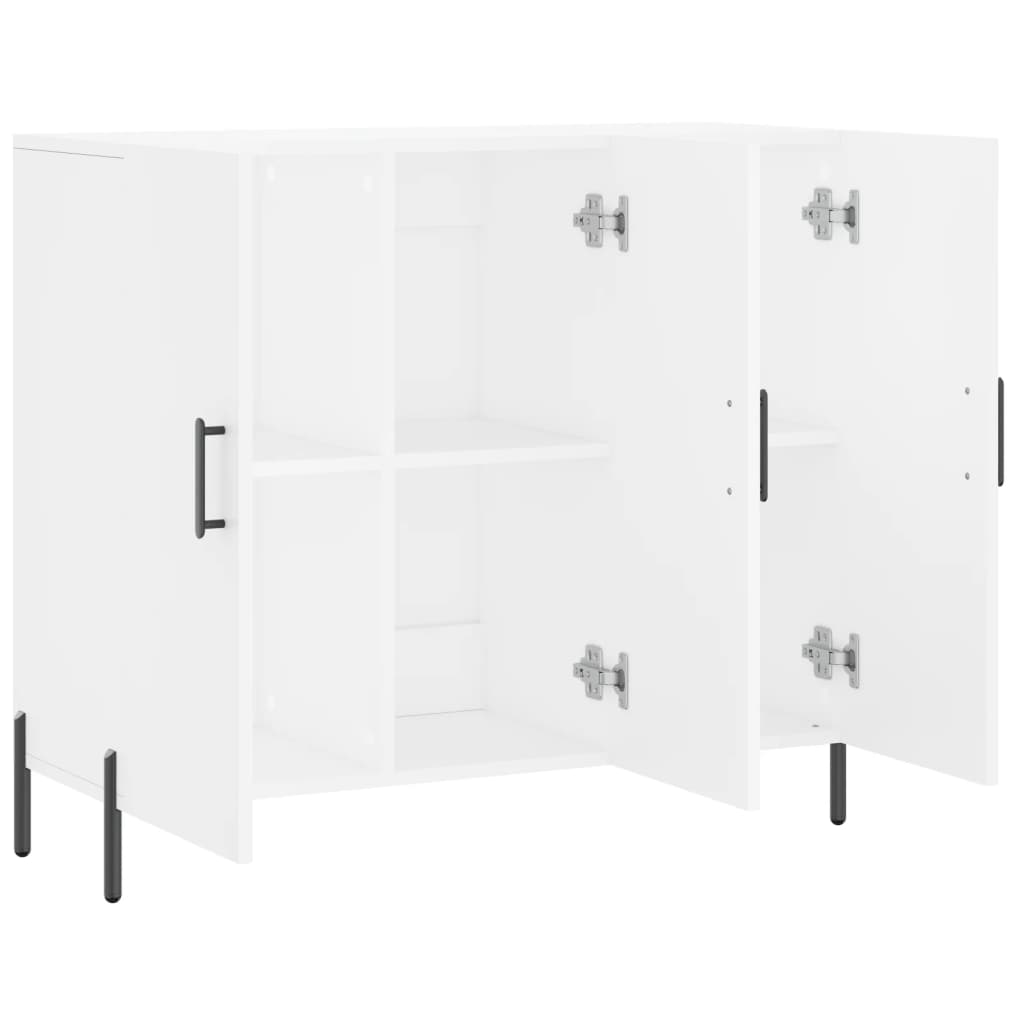 Skjenk hvit 90x34x80 cm konstruert tre