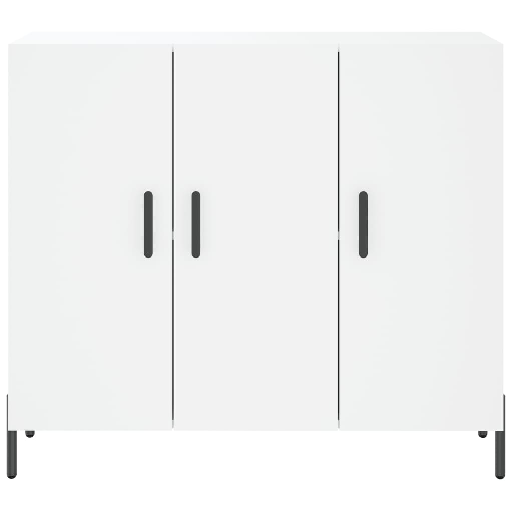 Skjenk hvit 90x34x80 cm konstruert tre