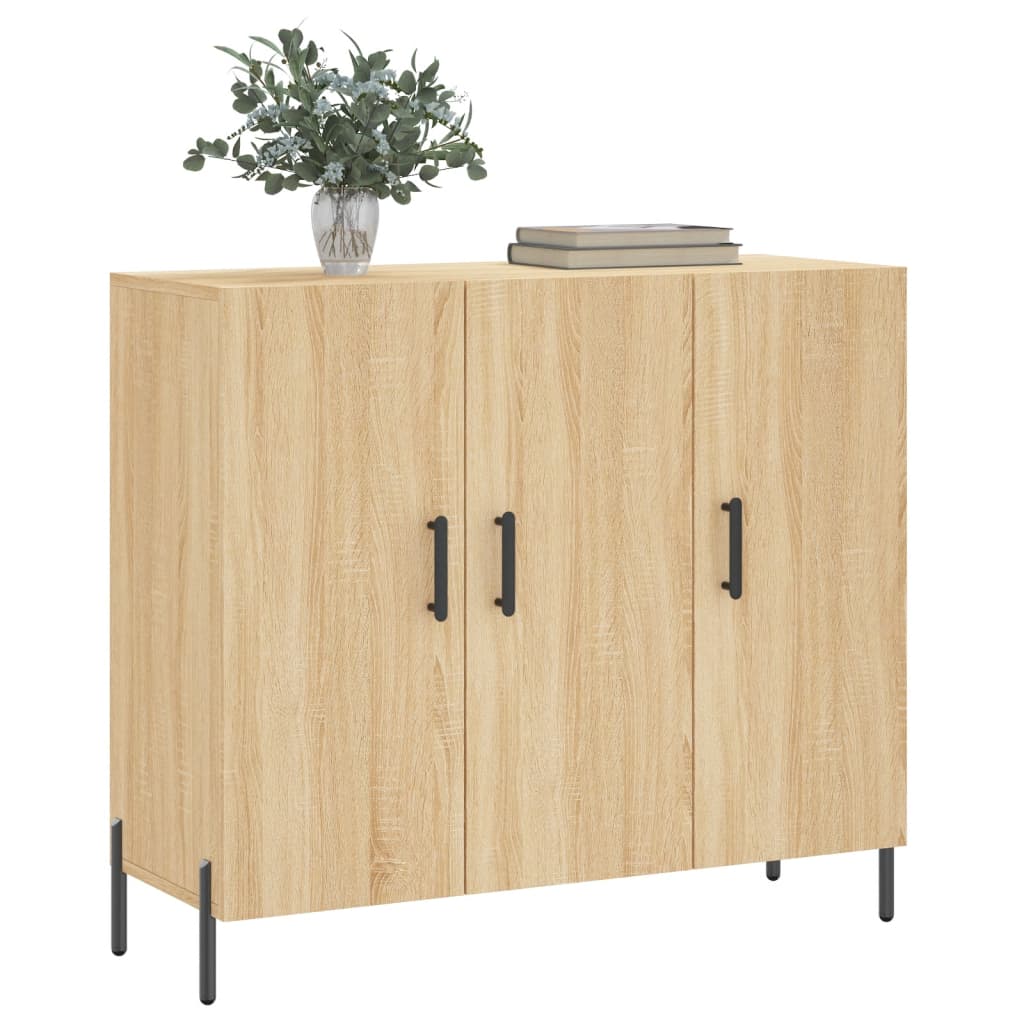 Skjenk sonoma eik 90x34x80 cm konstruert tre