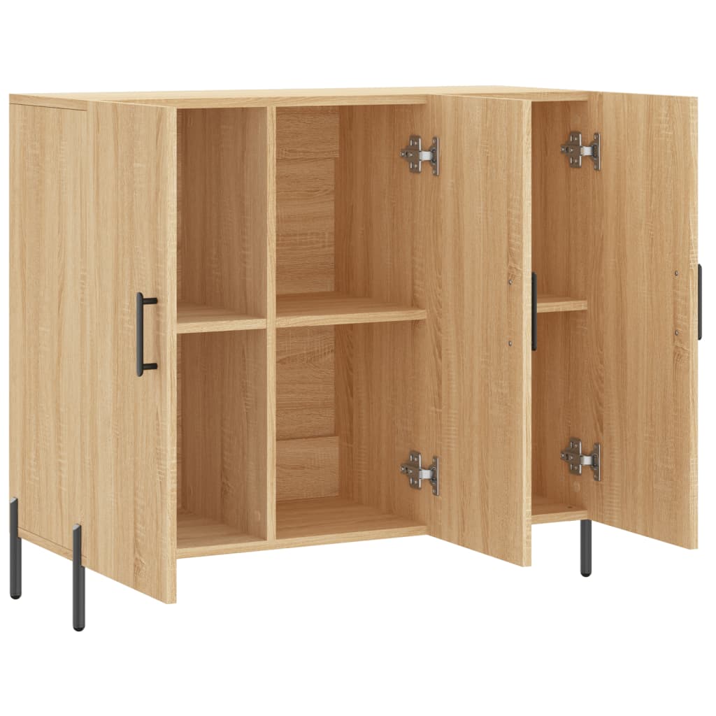 Skjenk sonoma eik 90x34x80 cm konstruert tre