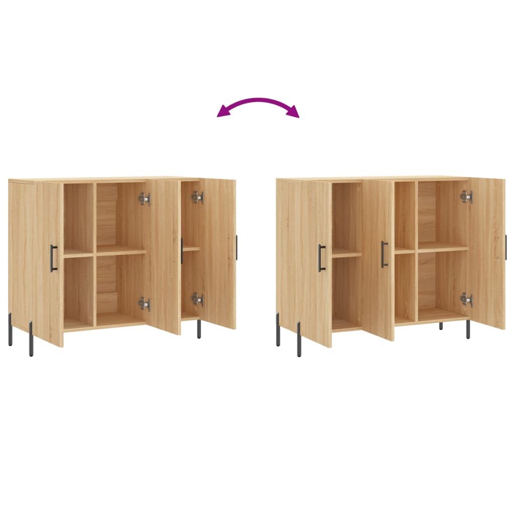 Skjenk sonoma eik 90x34x80 cm konstruert tre