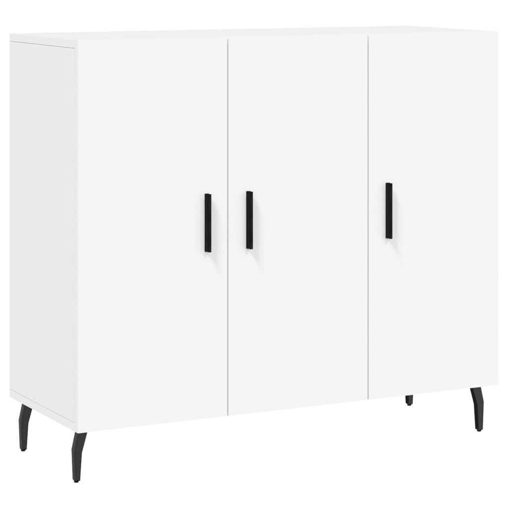 Skjenk hvit 90x34x80 cm konstruert tre