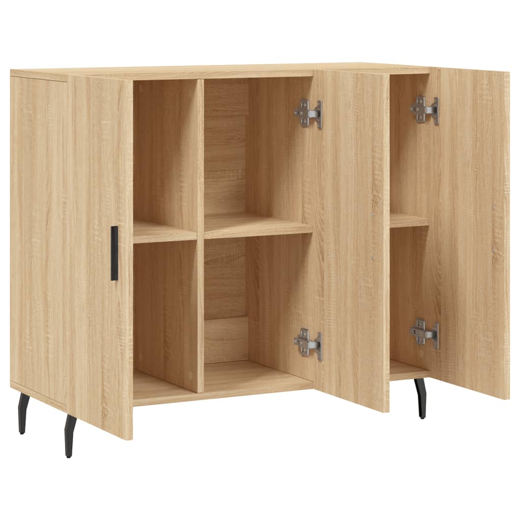 Skjenk sonoma eik 90x34x80 cm konstruert tre