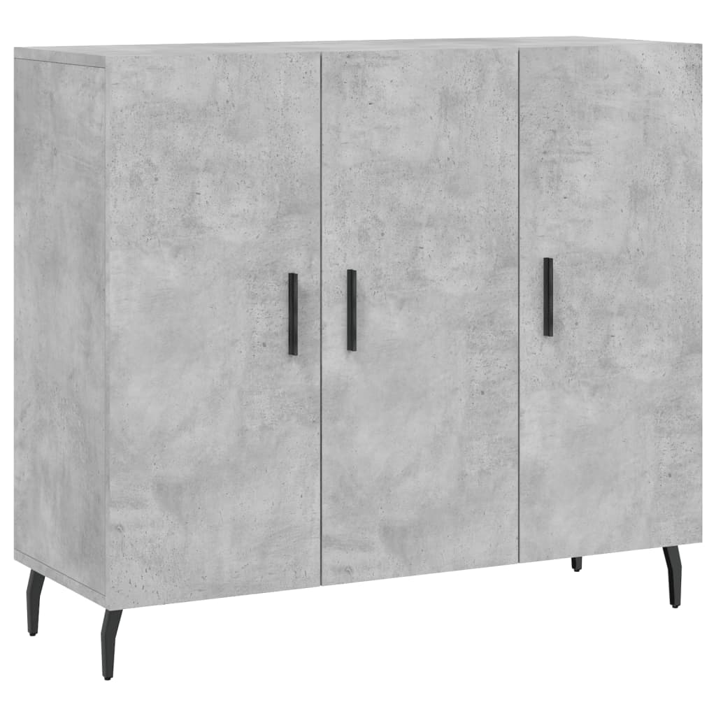 Skjenk betonggrå 90x34x80 cm konstruert tre
