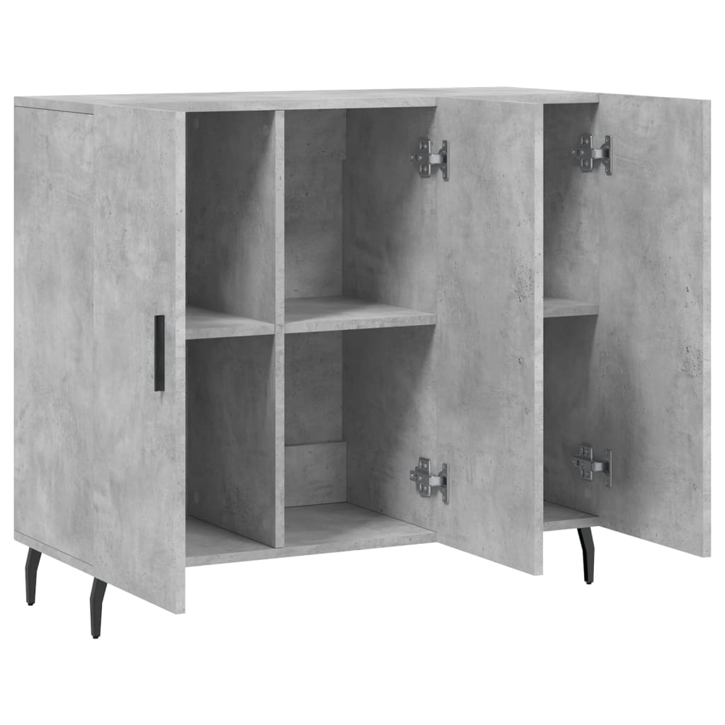 Skjenk betonggrå 90x34x80 cm konstruert tre