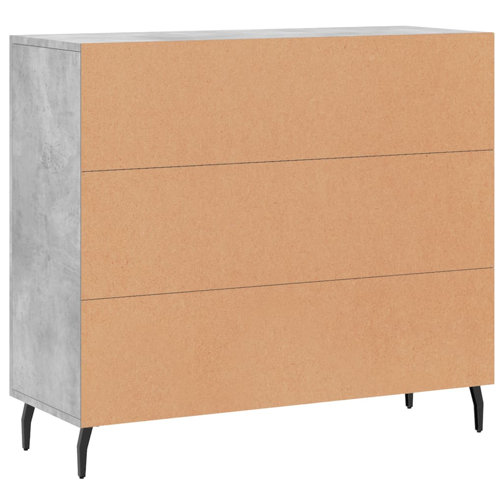 Skjenk betonggrå 90x34x80 cm konstruert tre