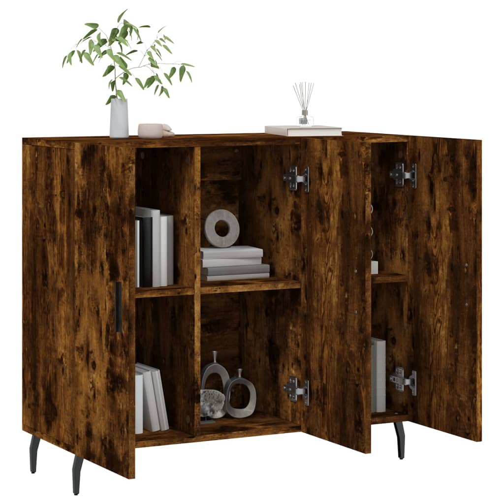 Skjenk røkt eik 90x34x80 cm konstruert tre