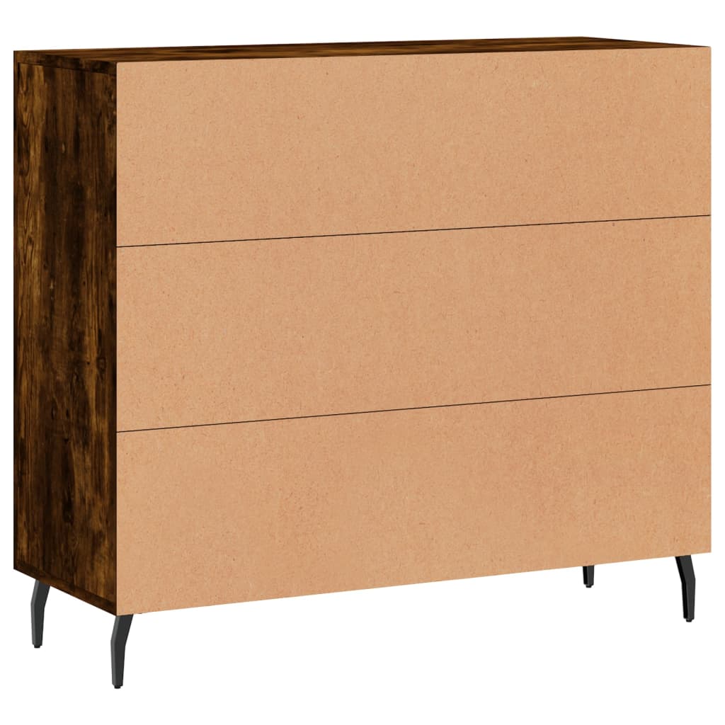 Skjenk røkt eik 90x34x80 cm konstruert tre