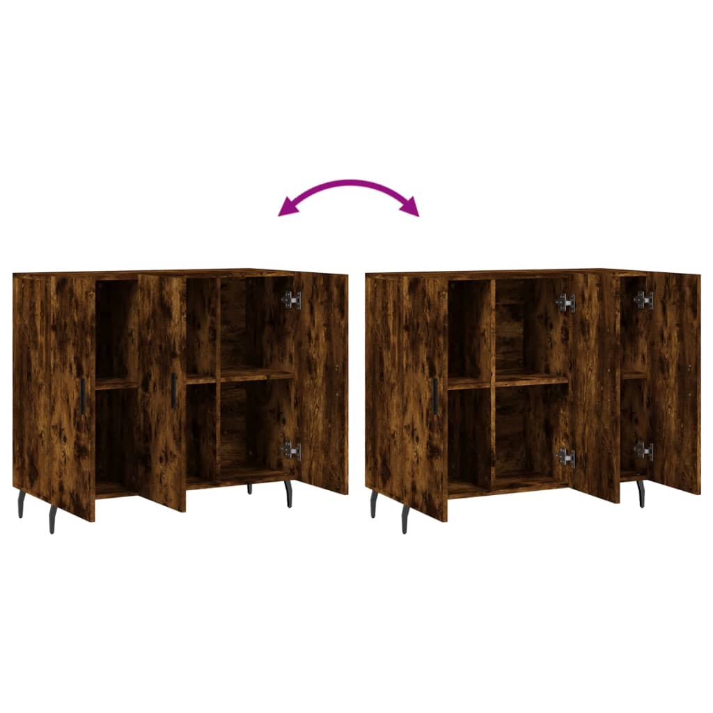 Skjenk røkt eik 90x34x80 cm konstruert tre