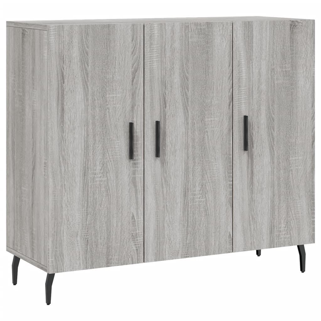 Skjenk grå sonoma 90x34x80 cm konstruert tre