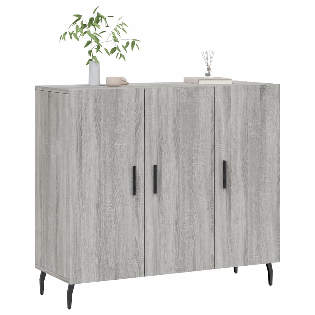 Skjenk grå sonoma 90x34x80 cm konstruert tre