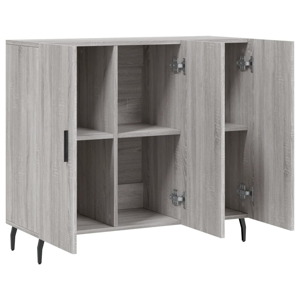 Skjenk grå sonoma 90x34x80 cm konstruert tre