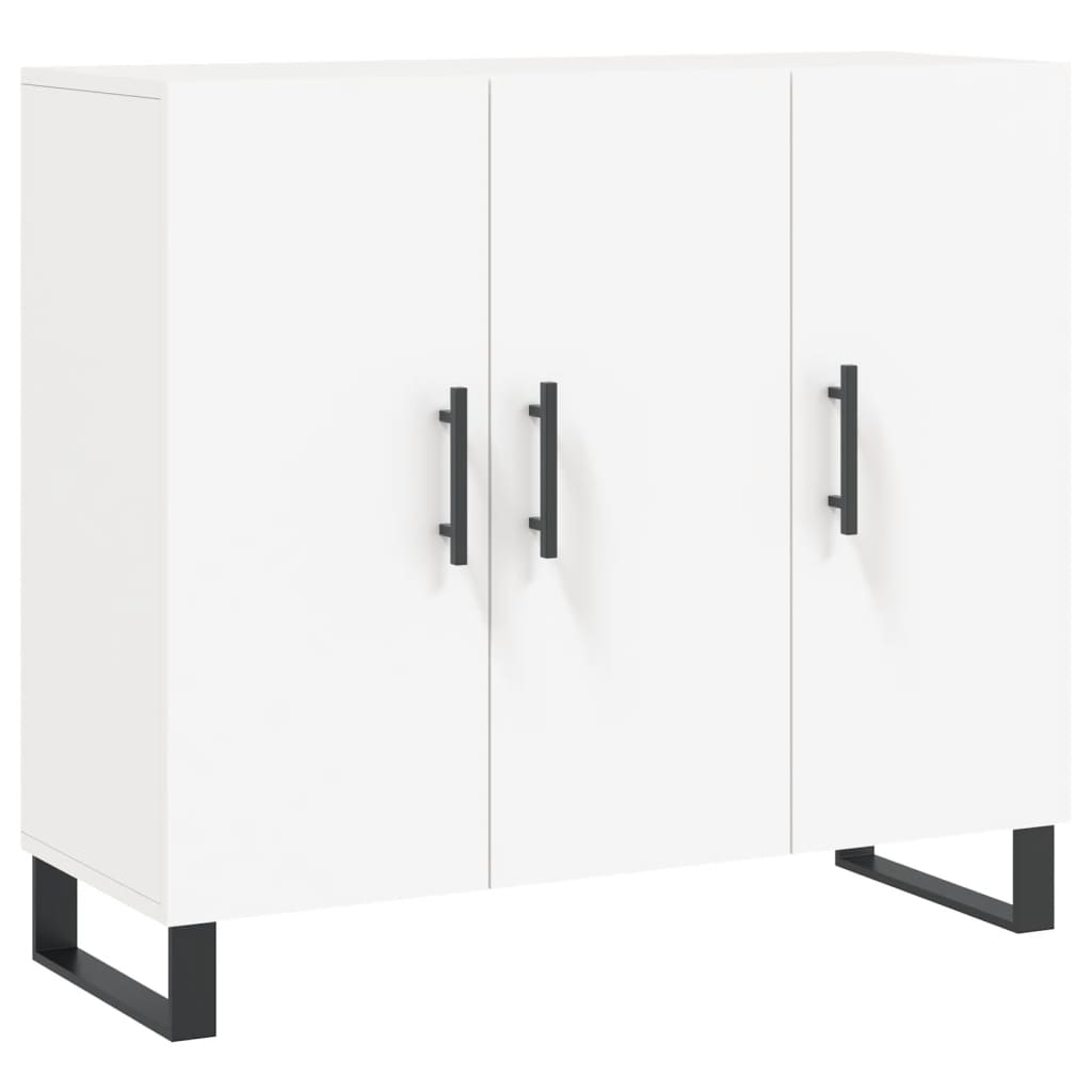 Skjenk hvit 90x34x80 cm konstruert tre