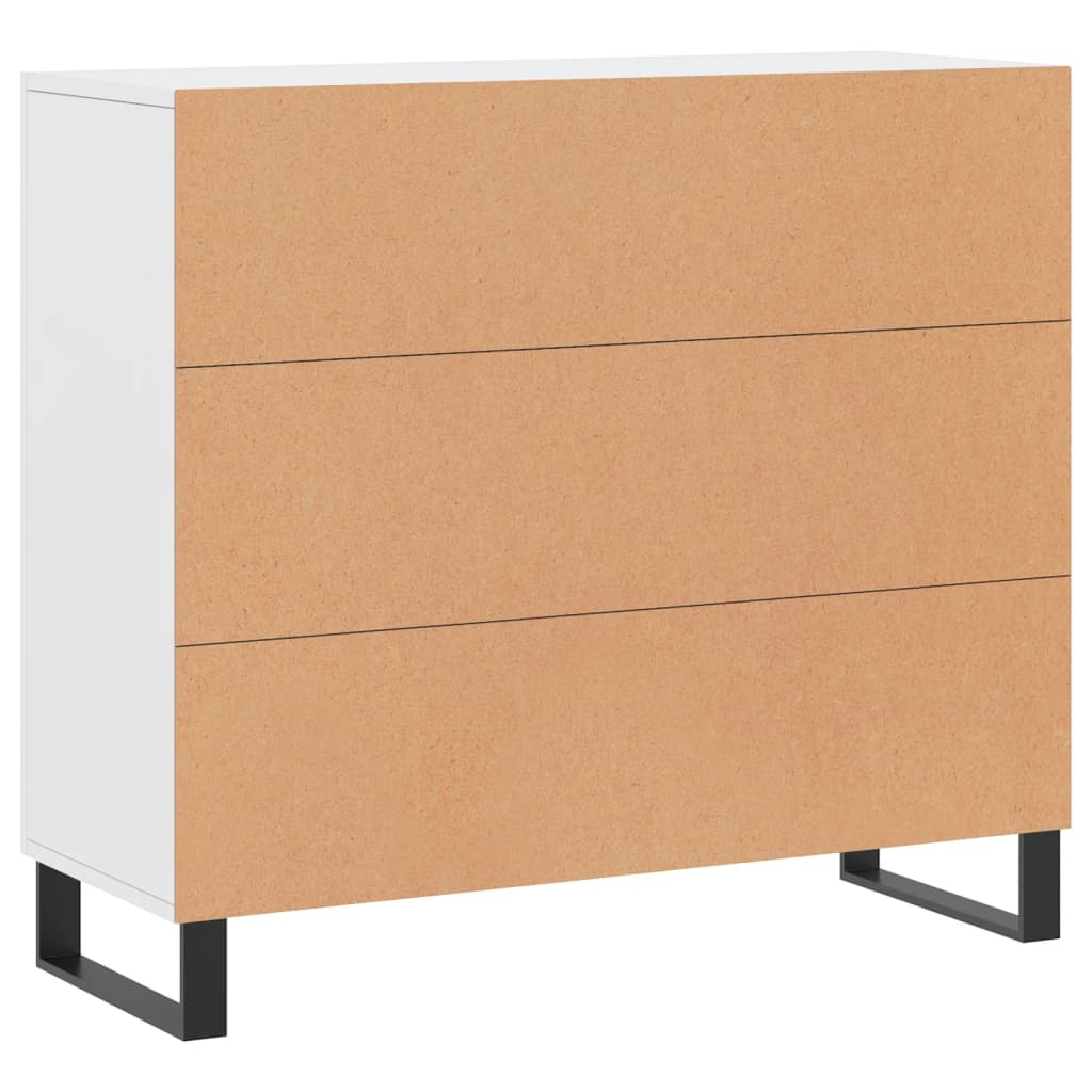 Skjenk hvit 90x34x80 cm konstruert tre