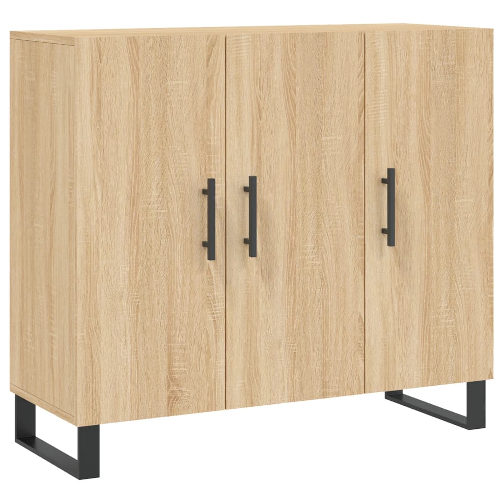 Skjenk sonoma eik 90x34x80 cm konstruert tre