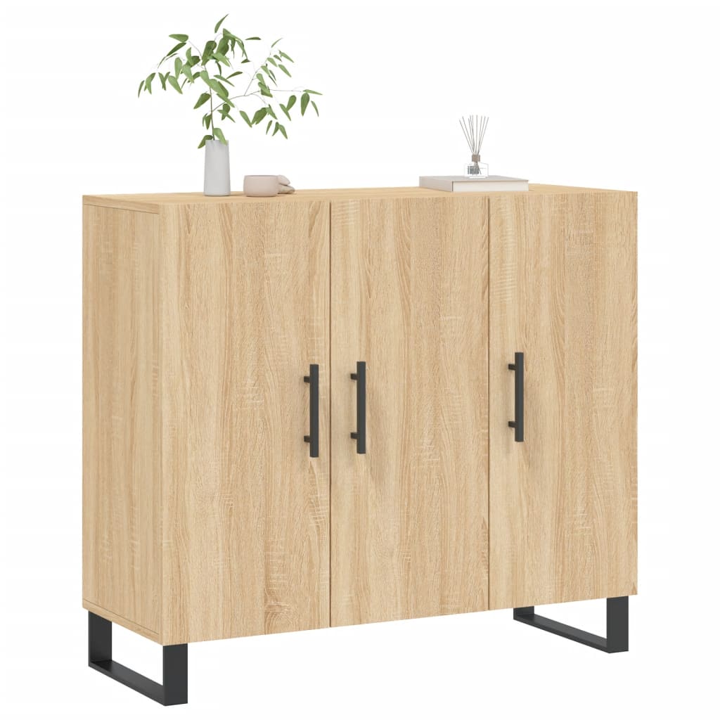 Skjenk sonoma eik 90x34x80 cm konstruert tre