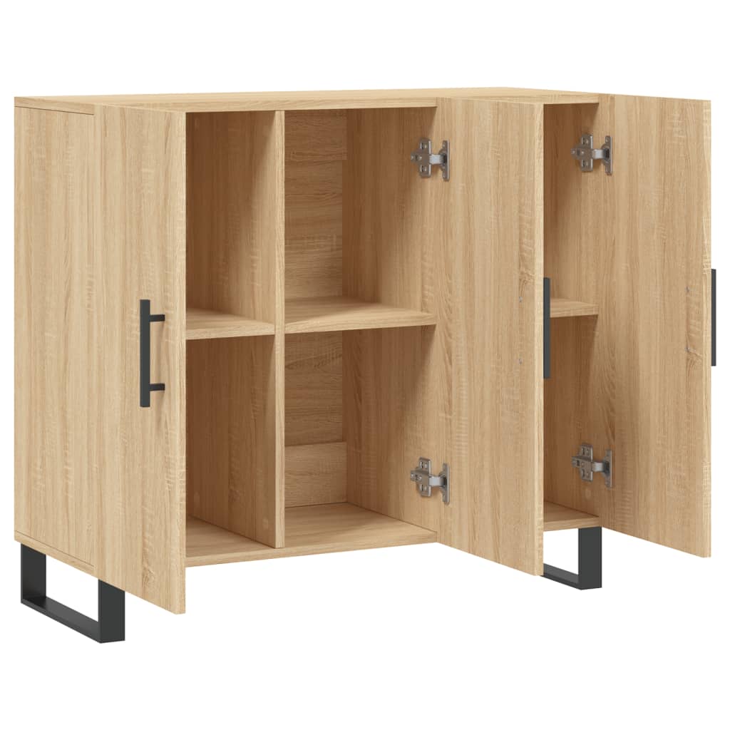Skjenk sonoma eik 90x34x80 cm konstruert tre