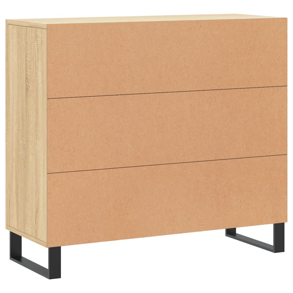 Skjenk sonoma eik 90x34x80 cm konstruert tre