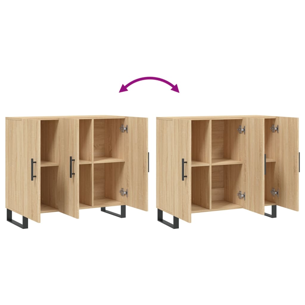 Skjenk sonoma eik 90x34x80 cm konstruert tre