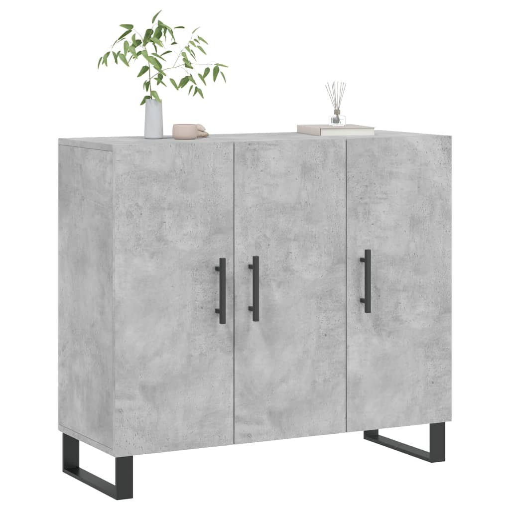 Skjenk betonggrå 90x34x80 cm konstruert tre