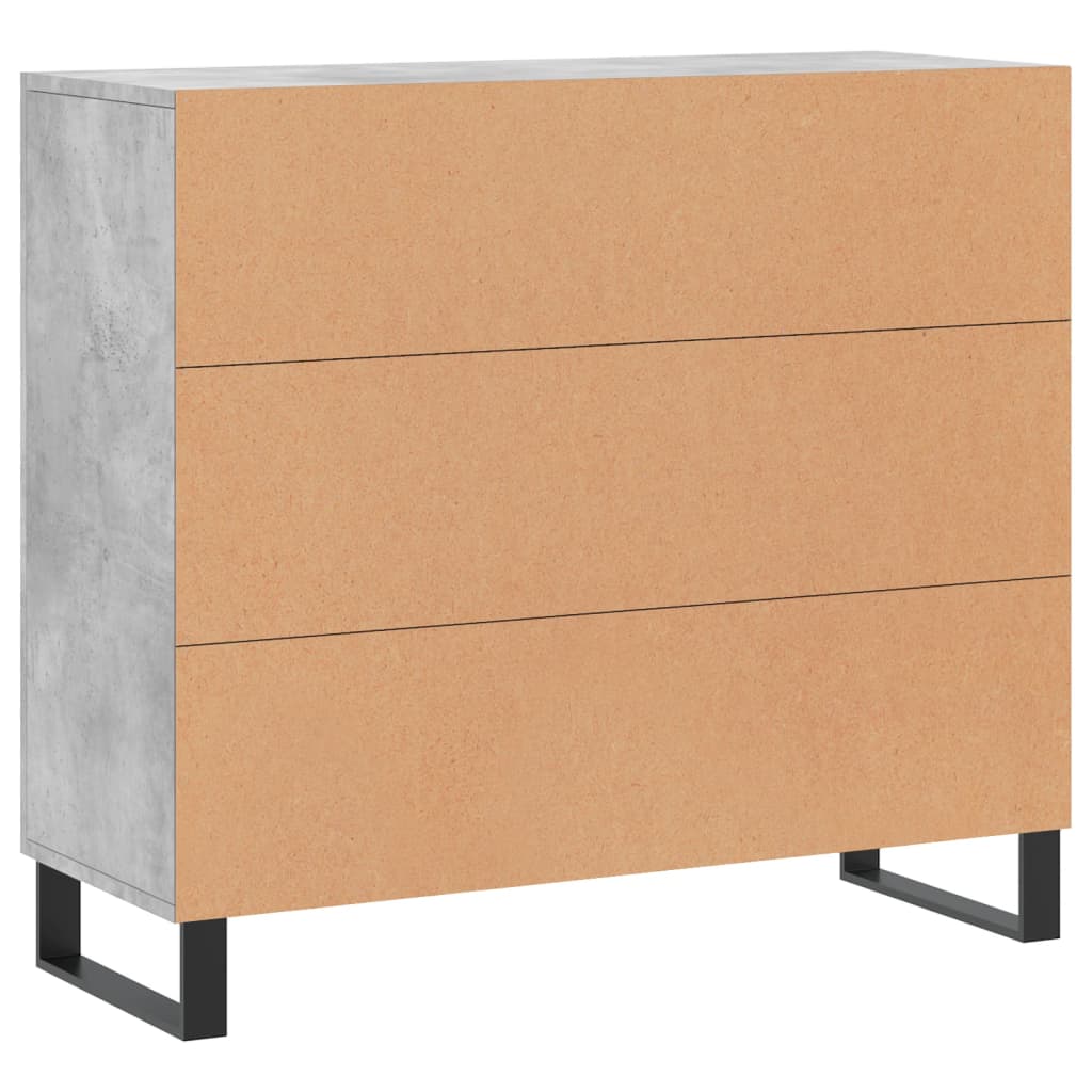 Skjenk betonggrå 90x34x80 cm konstruert tre