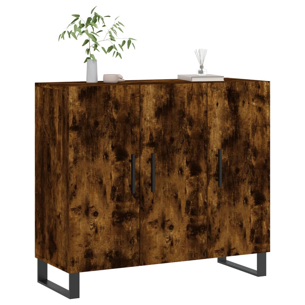 Skjenk røkt eik 90x34x80 cm konstruert tre