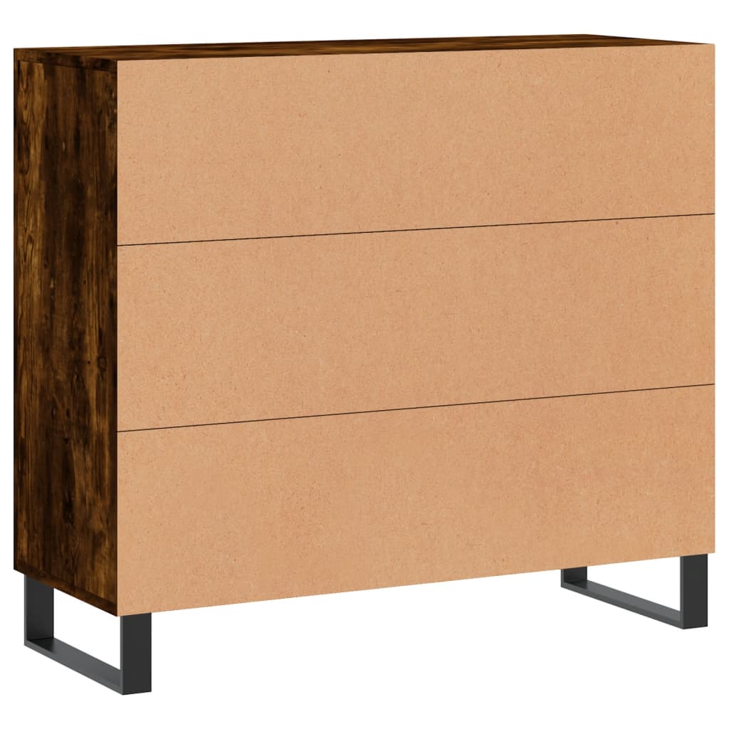 Skjenk røkt eik 90x34x80 cm konstruert tre