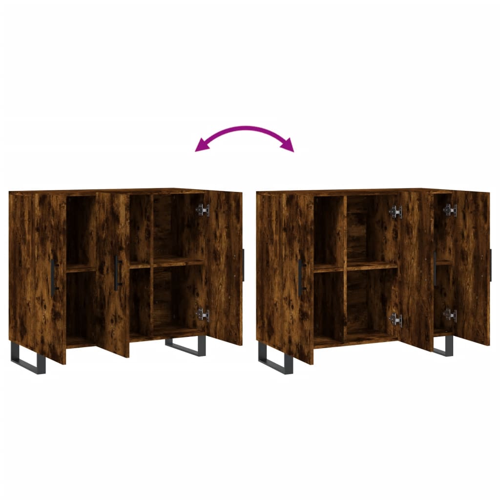 Skjenk røkt eik 90x34x80 cm konstruert tre