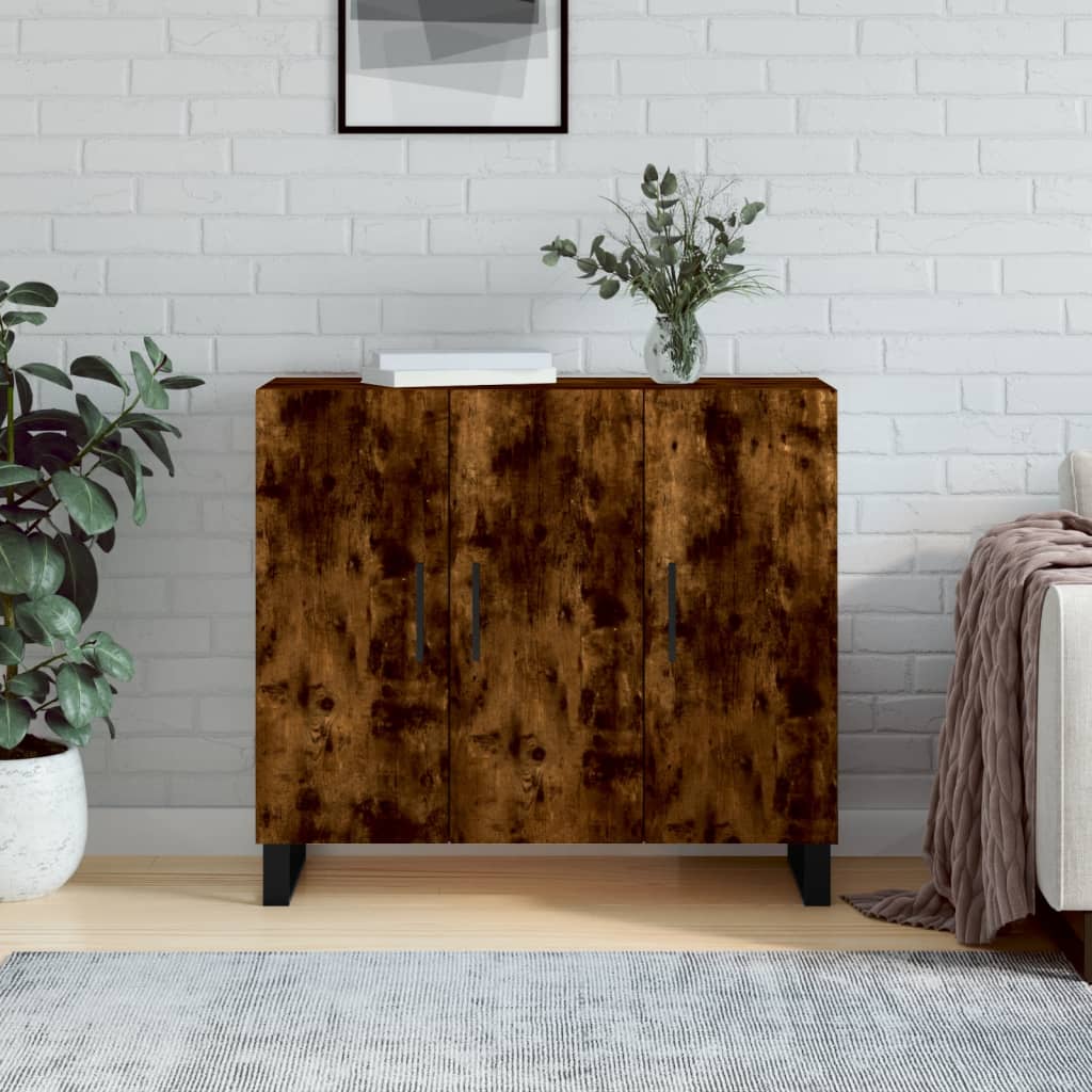 Skjenk røkt eik 90x34x80 cm konstruert tre
