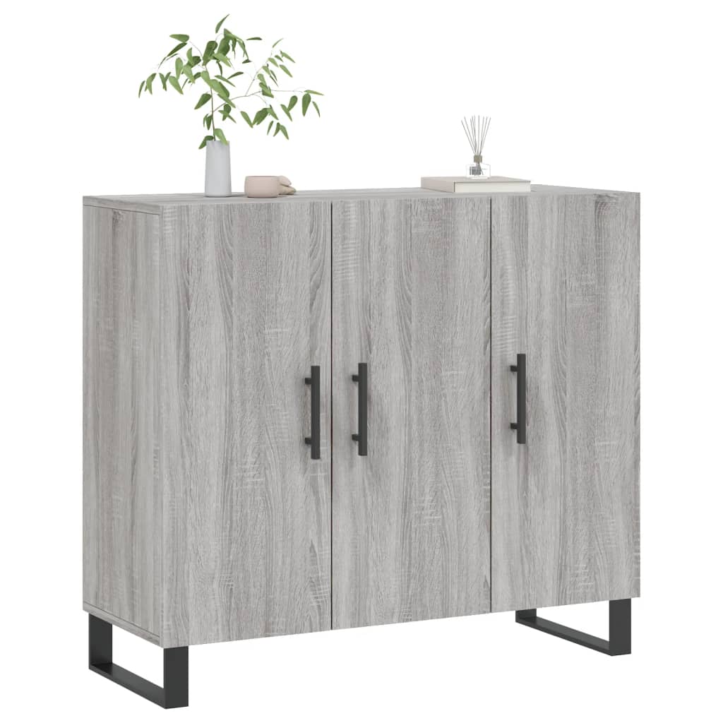Skjenk grå sonoma 90x34x80 cm konstruert tre