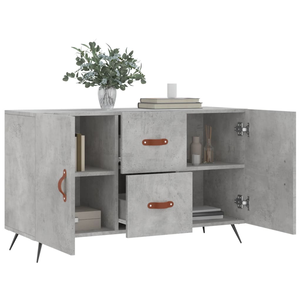 Skjenk betonggrå 100x36x60 cm konstruert tre