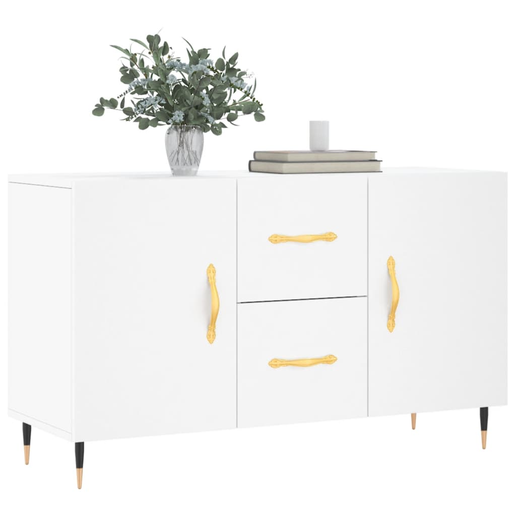 Skjenk hvit 100x36x60 cm konstruert tre