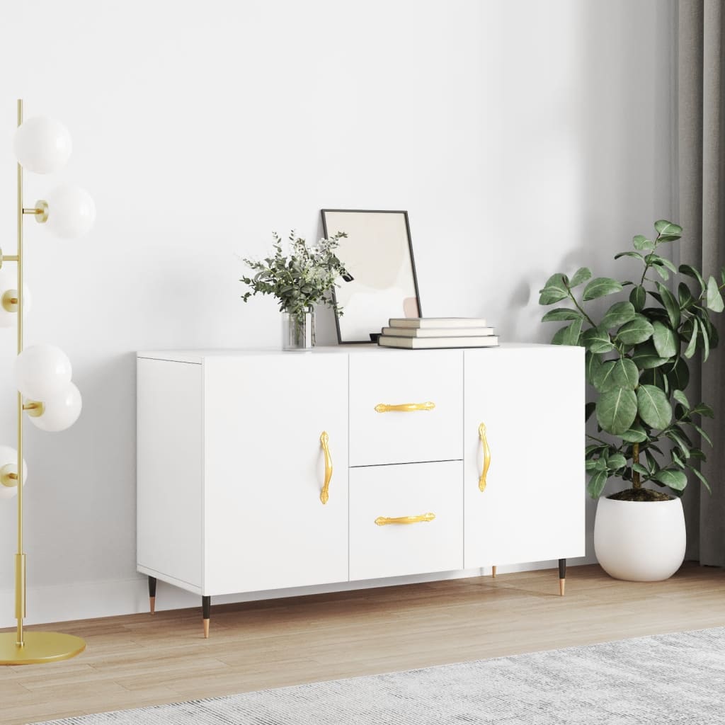 Skjenk hvit 100x36x60 cm konstruert tre