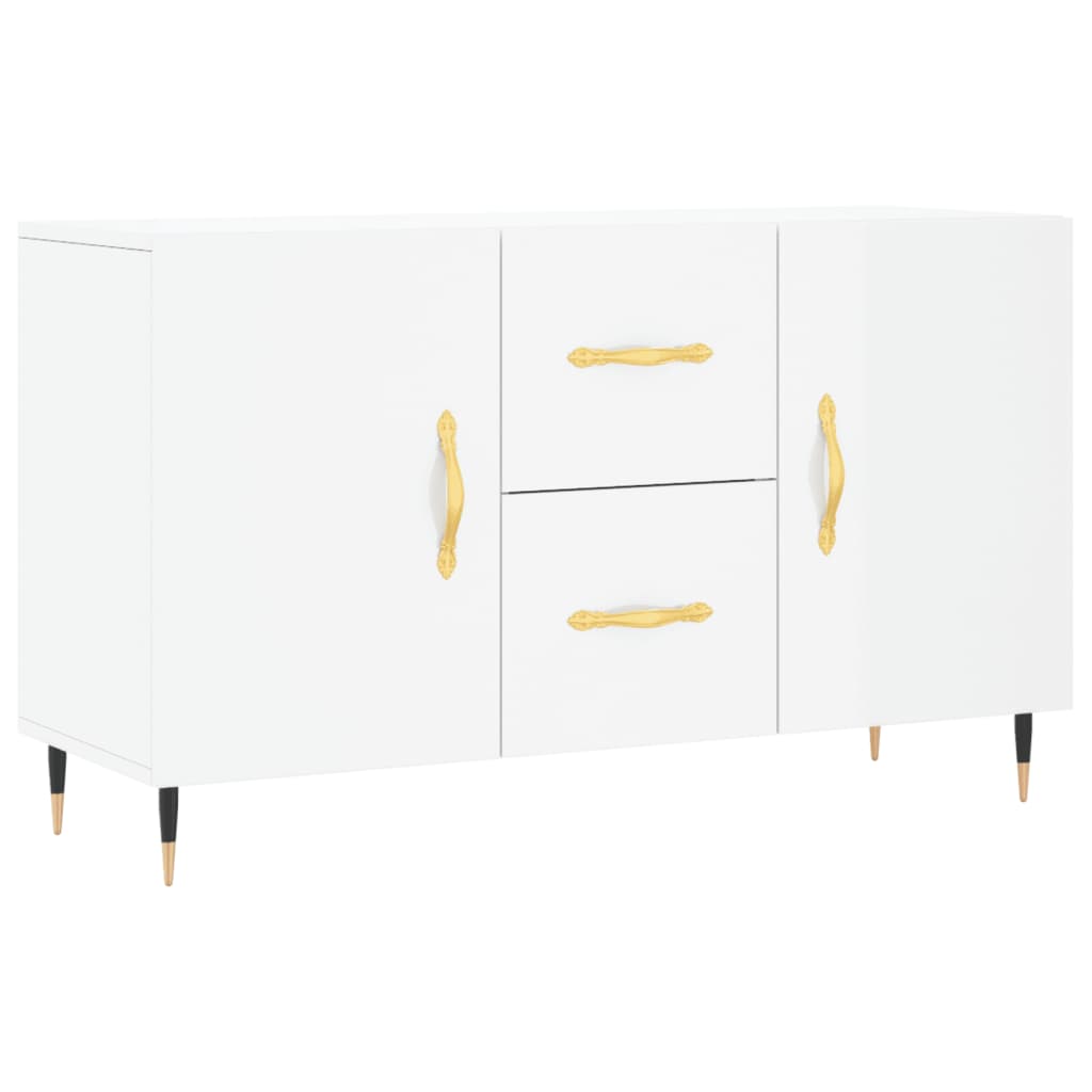 Skjenk høyglans hvit 100x36x60 cm konstruert tre