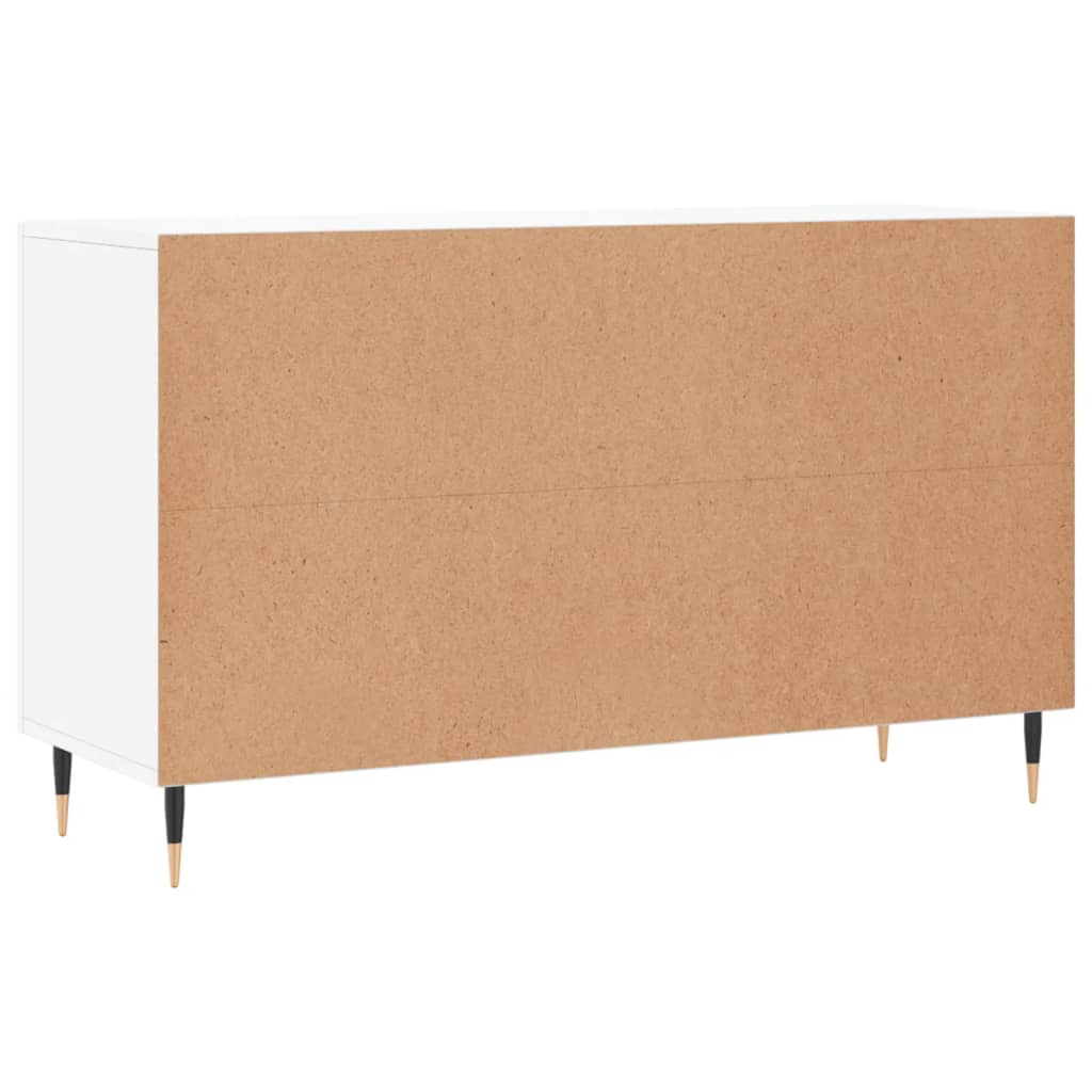 Skjenk høyglans hvit 100x36x60 cm konstruert tre