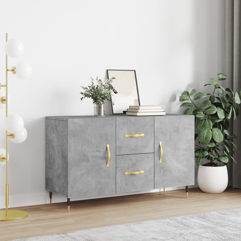 Skjenk betonggrå 100x36x60 cm konstruert tre