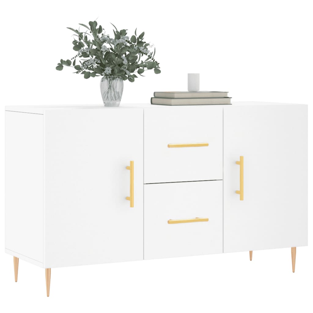 Skjenk hvit 100x36x60 cm konstruert tre