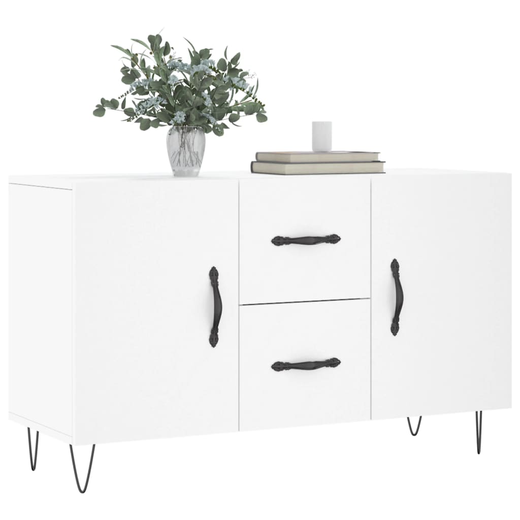 Skjenk hvit 100x36x60 cm konstruert tre