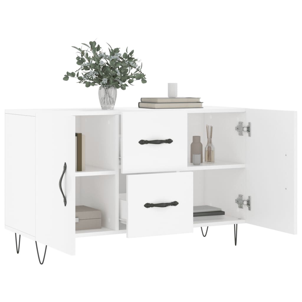 Skjenk hvit 100x36x60 cm konstruert tre
